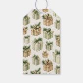 Rustic Bruine Kerstversiering Cadeaulabel (Achterkant)