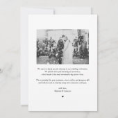 Rustic Brush Lettering Overlay Photo Wedding Bedankkaart (Achterkant)