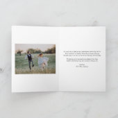 Rustic Brush Lettering Overlay Photo Wedding Bedankkaart (Binnen)