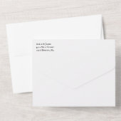 Rustic Brush Script Photo Wedding QR RSVP All In One Uitnodiging (Achterkant)