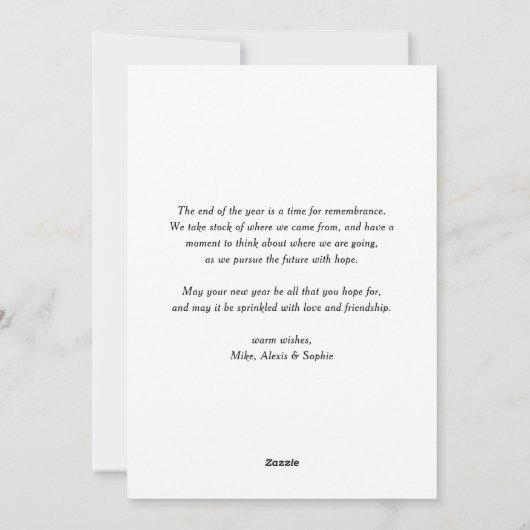 Rustic Brush Typography Season's Greeting Photo Feestdagenkaart (Achterkant)