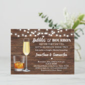 Rustic Bubbles & bourbon voor ik een bruiloft doe Kaart (Staand voorkant)