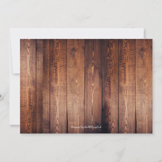 Rustic Buck Doe Baby Aankomst Aankondiging Kaart (Achterkant)