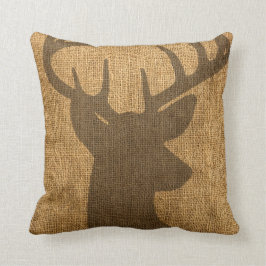Rustic Buck Silhouette Kussen