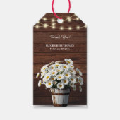 Rustic Bucket Daisy in het Baby shower Bloom Cadeaulabel (Voorkant)