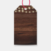 Rustic Bucket Daisy in het Baby shower Bloom Cadeaulabel (Achterkant)