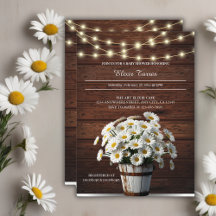 Rustic Bucket Daisy in het Baby shower Bloom