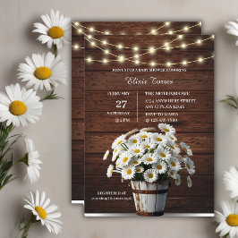 Rustic Bucket Daisy in het Baby shower Bloom Kaart