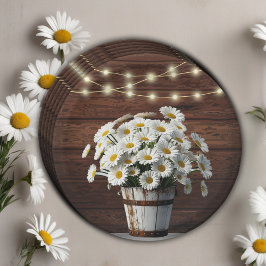 Rustic Bucket Daisy in het Baby shower Bloom Papieren Bordje