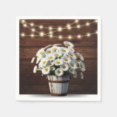 Rustic Bucket Daisy in het Baby shower Bloom Servet (Voorkant)