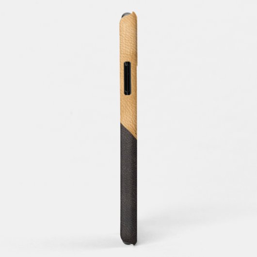 Rustic Buckskin Leather Monogram Mannen Case-Mate iPhone Case (Achterkant/rechts)