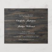 Rustic Budget Dog Photo Wedding Save the Date (Achterkant)