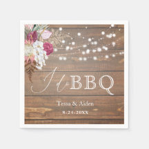 Rustic Budget I Do BBQ Napkins