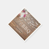 Rustic Budget I Do BBQ Napkins Servet (Hoek)