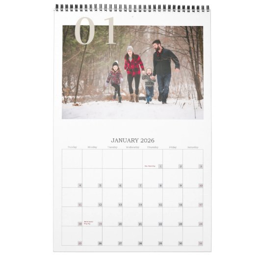 Rustic Buffalo Check 2026 Photo Calendar Kalender (Jan 2026)