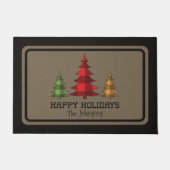 Rustic Buffalo Check kerstbomen Deurmat (Voorkant)