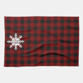 Rustic Buffalo Controles Snowflake Monogram Naam J Theedoek (Horizontaal)