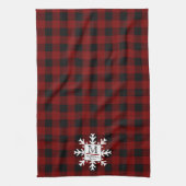 Rustic Buffalo Controles Snowflake Monogram Naam J Theedoek (Verticaal)