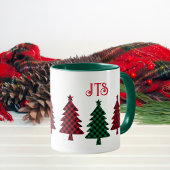 Rustic Buffalo gespeeld in rood groen zwart monogr Mok