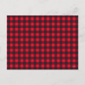 Rustic Buffalo Plaid | 3 Foto Kerstgroet Feestdagenkaart (Achterkant)