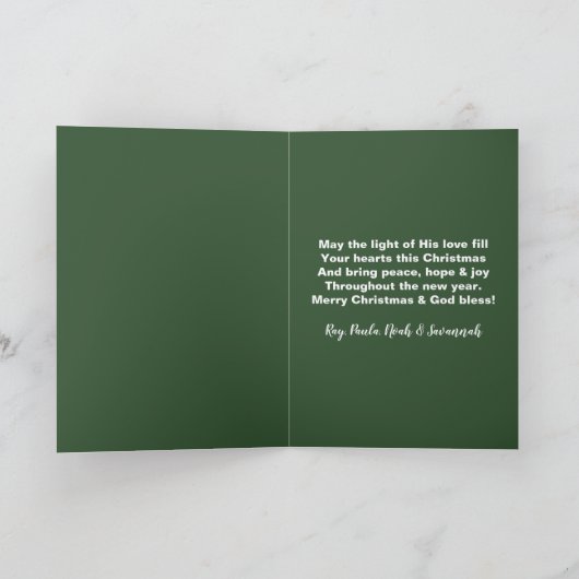 Rustic Buffalo Plaid Come Let Us Adore Him Photo Feestdagen Kaart (Binnen)