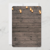 Rustic Buffalo Plaid Deer Antlers Engagement Party Kaart (Achterkant)