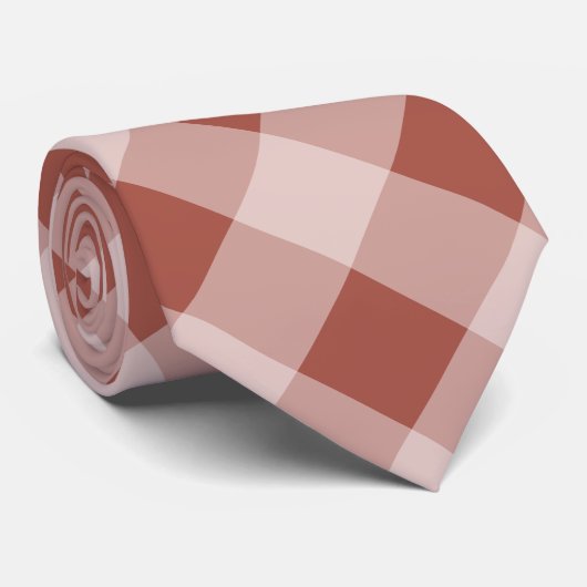 Rustic Buffalo Plaid - Eenvoudig zacht rood Stropdas (Opgerold)