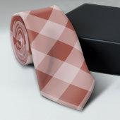 Rustic Buffalo Plaid - Eenvoudig zacht rood Stropdas