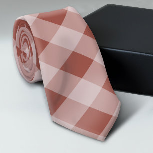Rustic Buffalo Plaid - Eenvoudig zacht rood Stropdas