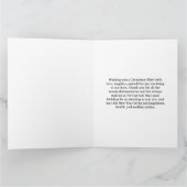 Rustic Buffalo Plaid Married First Christmas Kaart (Binnen)