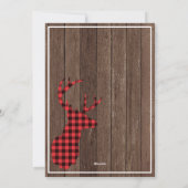 Rustic Buffalo Plaid OH HERT Kerstfoto Feestdagenkaart (Achterkant)