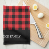 Rustic Buffalo Plaid Theedoek (Quarter Fold)