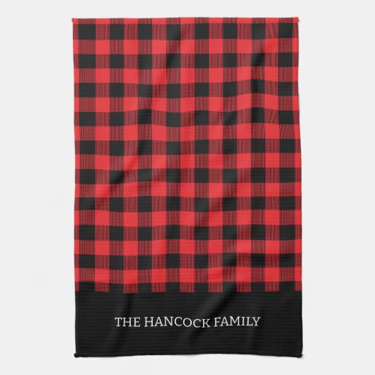 Rustic Buffalo Plaid Theedoek (Verticaal)