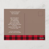 Rustic Buffalo Play Burlap Holiday Foto Briefkaart (Achterkant)