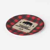 Rustic Buffalo Pset Bison Kraft Papieren Bordje (Gekanteld)