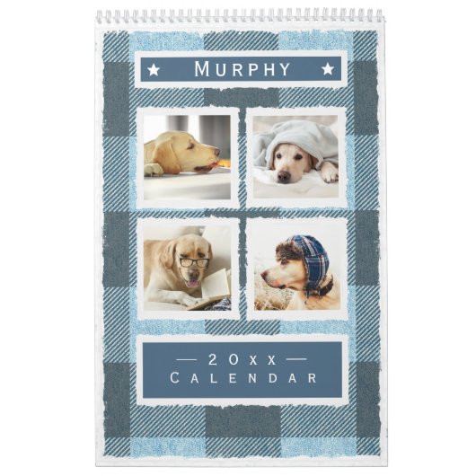 Rustic Buffalo Pset Blue Dog Pet 2023 Kalender (Hoes)