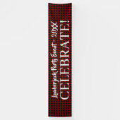 Rustic Buffalo Pset Celebrate gebeurtenis Spandoek (Verticaal)