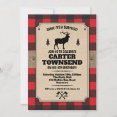 Rustic Buffalo Pset Elk Kraft Panel Birthday Kaart (Voorkant)