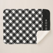 Rustic Buffalo Pset | Gepersonaliseerde Sherpa Bla Sherpa Deken (Voorkant (horizontaal))