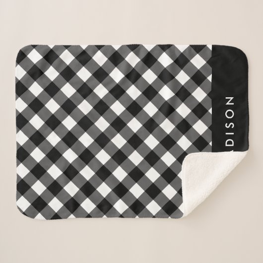 Rustic Buffalo Pset | Gepersonaliseerde Sherpa Bla Sherpa Deken (Voorkant (horizontaal))