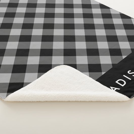 Rustic Buffalo Pset | Gepersonaliseerde Sherpa Bla Sherpa Deken (3/4)