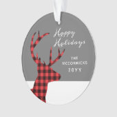 Rustic Buffalo Pset-kerstrector - Gepersonaliseerd Ornament (voorkant)