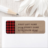 Rustic Buffalo Pset Lumberjack Address Etiket (Insitu)