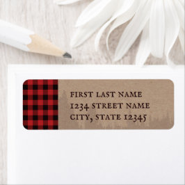 Rustic Buffalo Pset Lumberjack Address Etiket