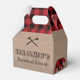 Rustic Buffalo Pset Lumberjack Birthday Thema Bedankdoosjes