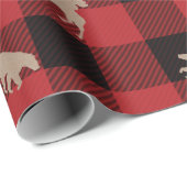 Rustic Buffalo Pset Lumberjack Birthday Thema Cadeaupapier (Rol Hoek)