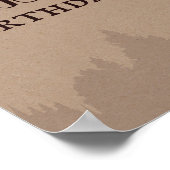 Rustic Buffalo Pset Lumberjack Birthday Welkom Poster (Hoek)