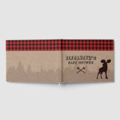 Rustic Buffalo Pset Lumberjack Thema Baby shower Gastenboek (Volledig)