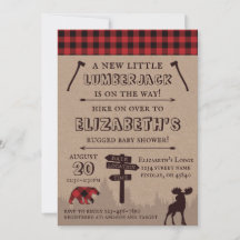 Rustic Buffalo Pset Lumberjack Thema Baby shower