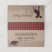Rustic Buffalo Pset Lumberjack Thema Baby shower Plaatskaartje (Buitenkant ongevouwen)